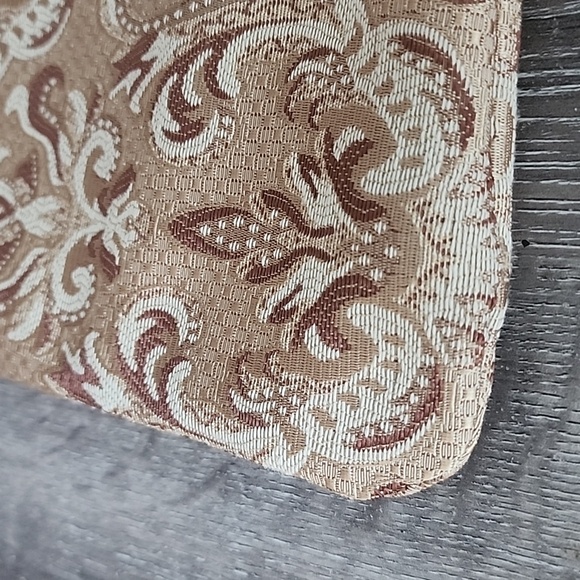 Handmade Reversible Japanese Knot Bag Boho Paisley Brown Satin - Picture 3 of 8